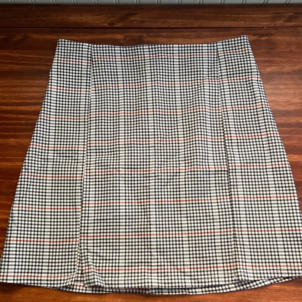 Plaid mini skirt, size medium